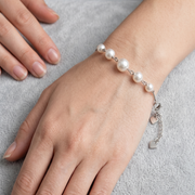 Premium 925 Sterling Silver Pearl Bracelet Classic Daily Wear